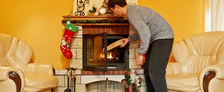 Rusted Metal Fireplace Restoration in Burlington, Massachusetts
