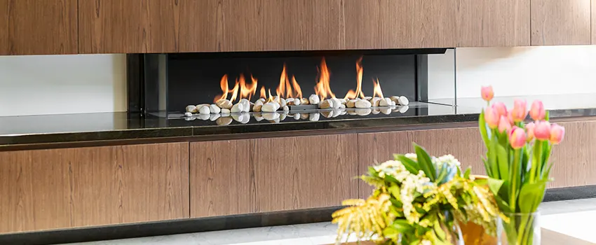 Double-height Fireplace Design Refurbishment in Burlington, Massachusetts