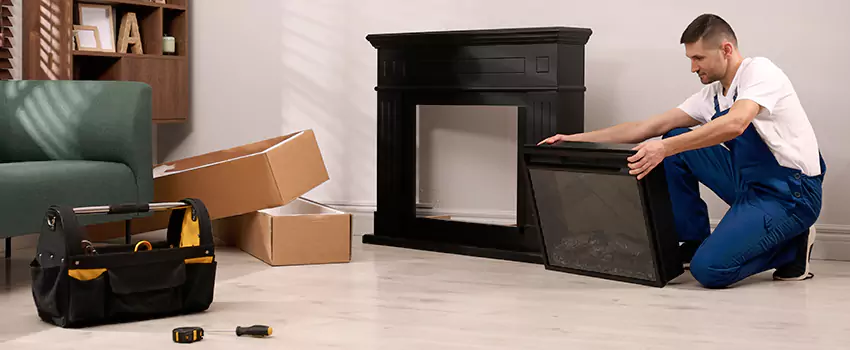 Old Rusted Metal Fireplace Repair And Replacement in Burlington, MA